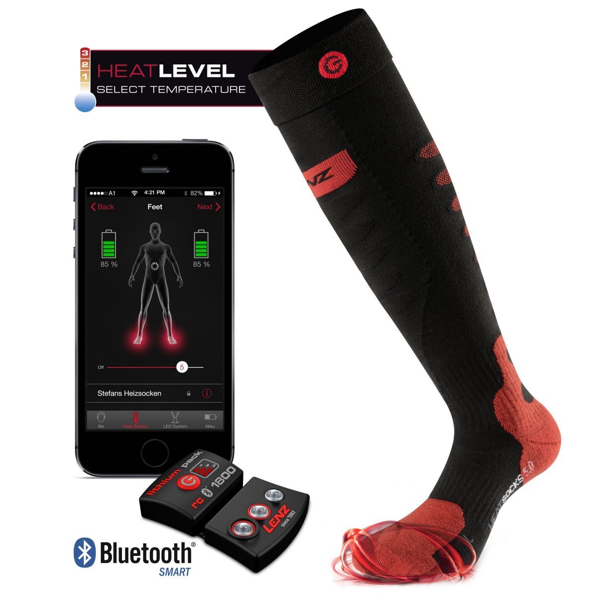 Vyhřívané ponožky LENZ Heat Socks 4.0 Toe Cap