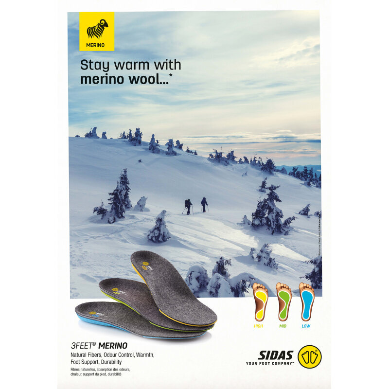 Vložky Sidas 3FEET MERINO